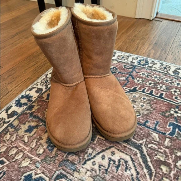 UGG Tan Sheepskin Lined Boots Women main image 4